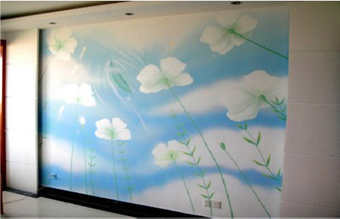 焦作画墙绘怎么画好白云的蓬松感？