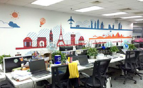 焦作教你设计办公室墙绘的方法。